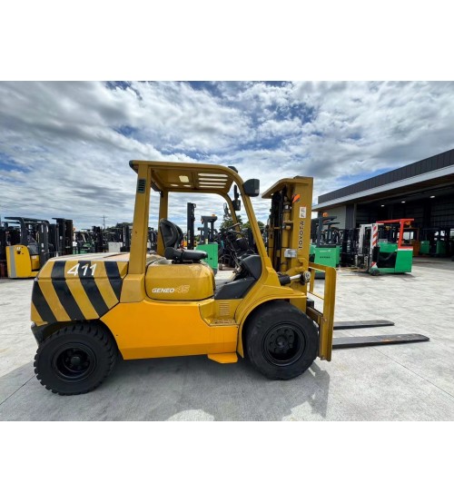 Xe nâng cũ 4.5 tấn Toyota 02-7FD45 máy 13Z, đã qua sử dụng, sản xuất tại Nhật Bản 2004